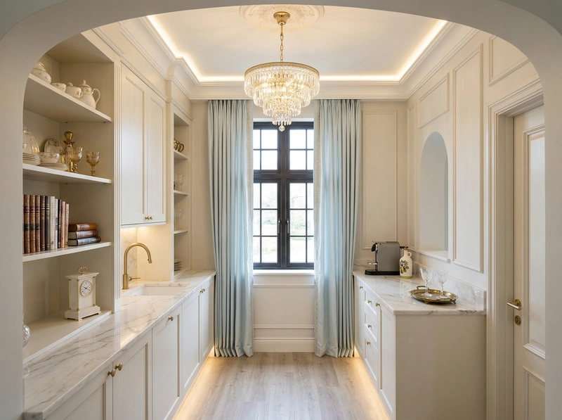 Дизайн интерьера в стиле Неоклассика — Кухня от нейросети RoomGPT