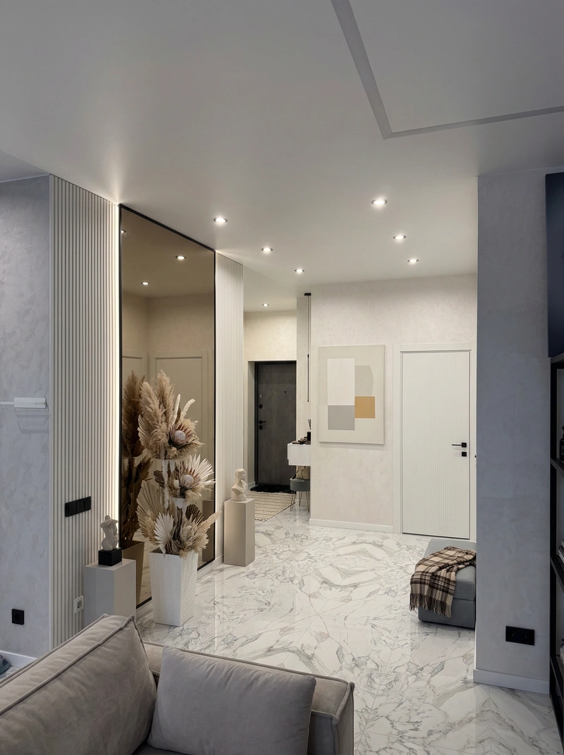 Дизайн интерьера в стиле Минимализм — Гостиная от нейросети RoomGPT