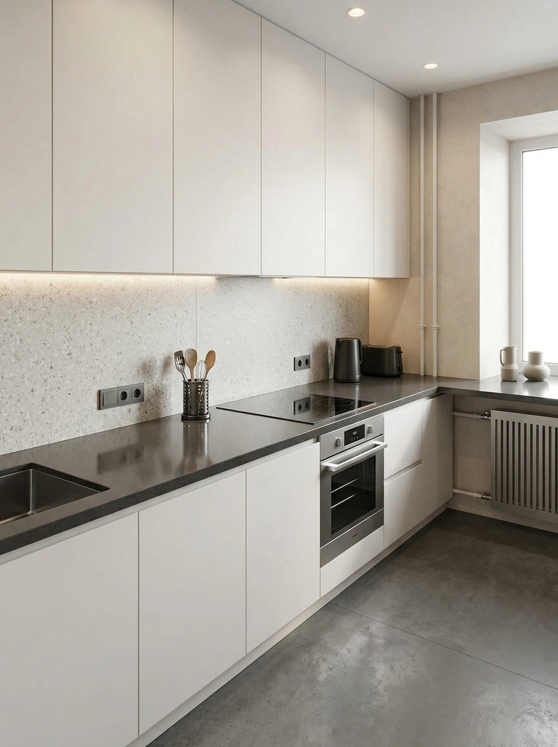 Дизайн кухни в стиле Минимализм — фото интерьера от нейросети RoomGPT