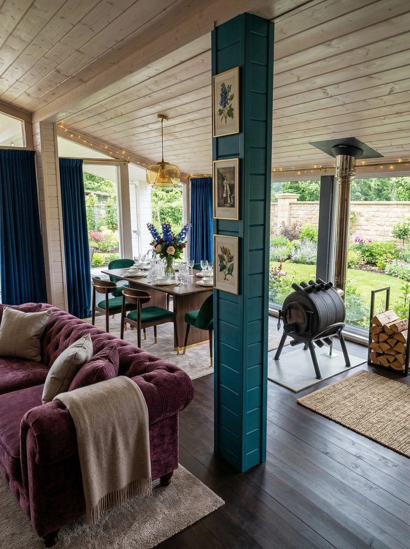 Дизайн гостиной в стиле Британский — фото интерьера от нейросети RoomGPT