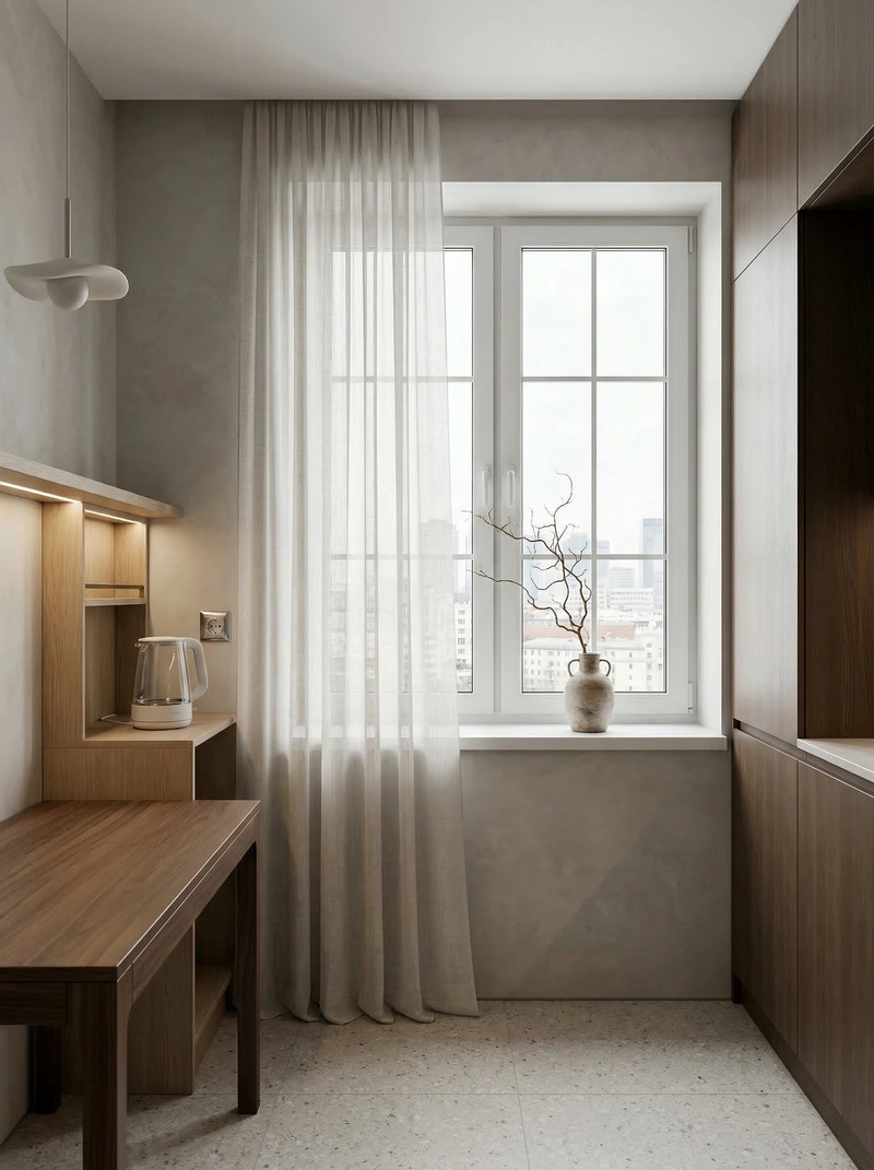 Дизайн интерьера в стиле Минимализм — Кухня от нейросети RoomGPT