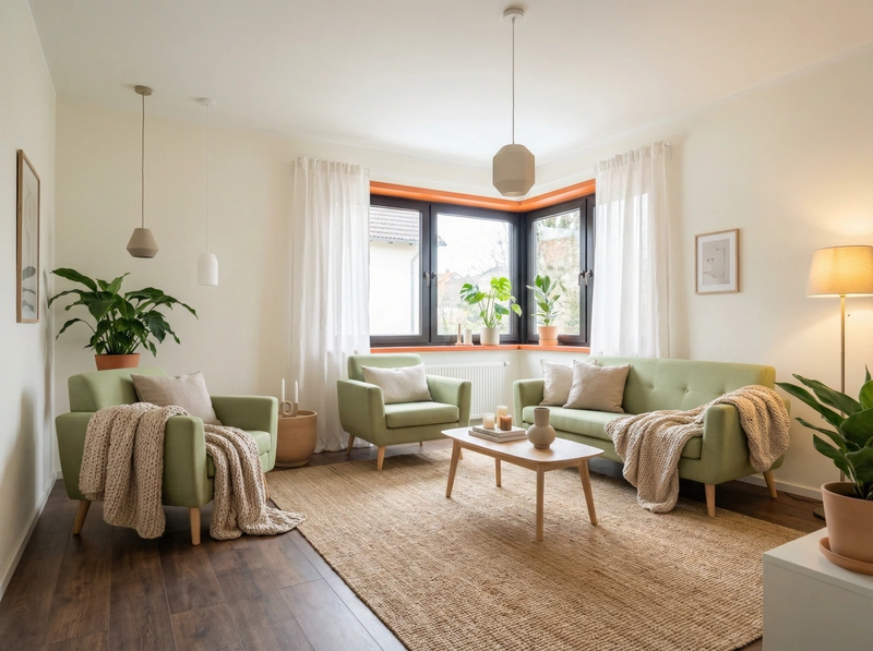 Дизайн интерьера в стиле Хюгге — Гостиная от нейросети RoomGPT