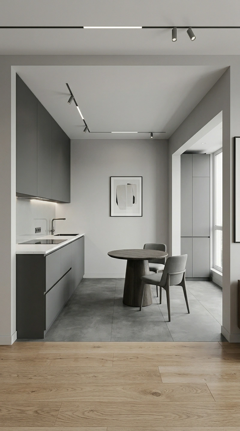 Дизайн кухни в стиле Минимализм — фото интерьера от нейросети RoomGPT