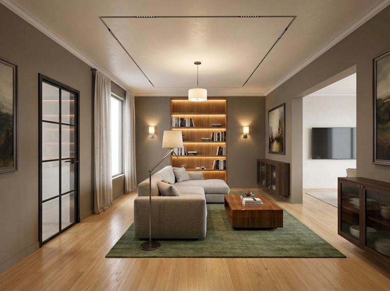 Дизайн гостиной в стиле Сканди — фото интерьера от нейросети RoomGPT