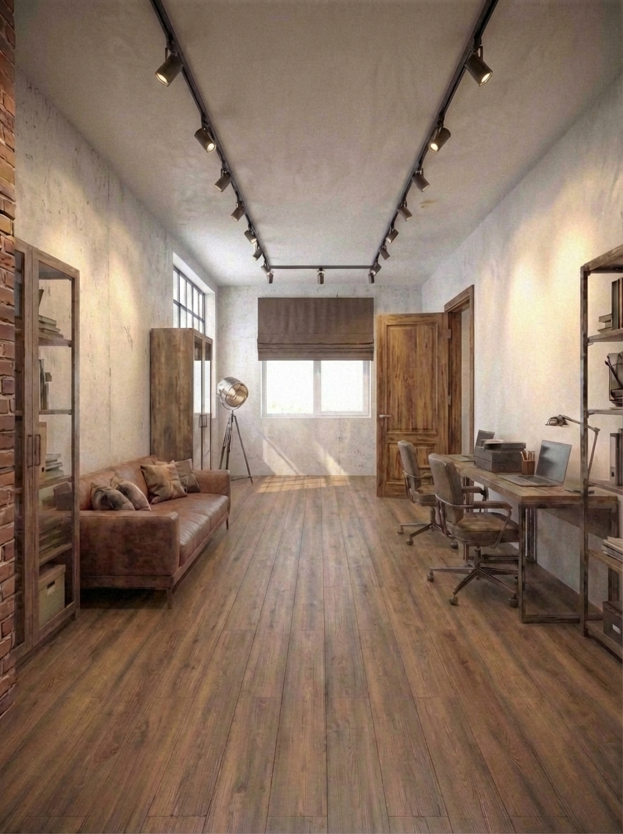 Дизайн гостиной в стиле Лофт — фото интерьера от нейросети RoomGPT