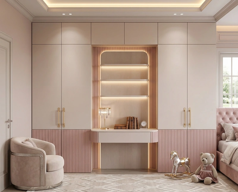 Дизайн детской в стиле Неоклассика — фото интерьера от нейросети RoomGPT