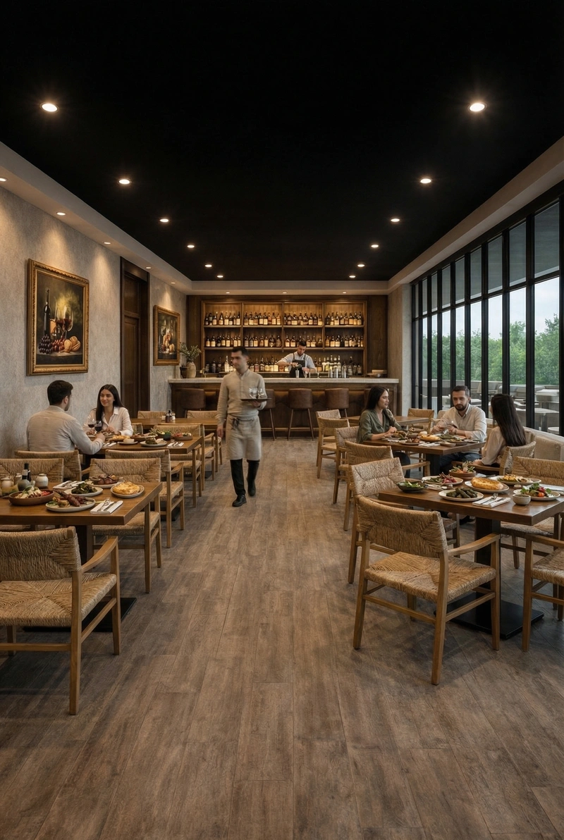 Дизайн гостиной в стиле Japandi — фото интерьера от нейросети RoomGPT