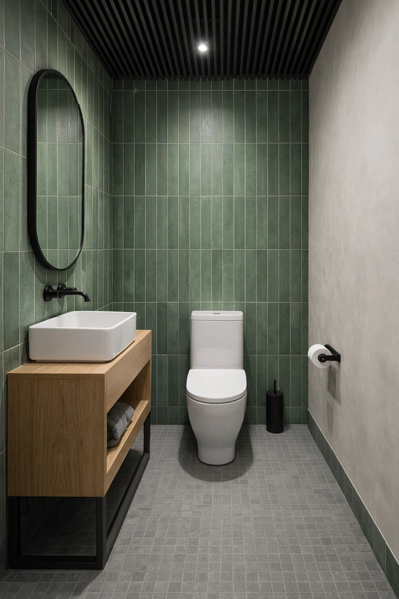 Дизайн интерьера в стиле Лофт — Ванная от нейросети RoomGPT