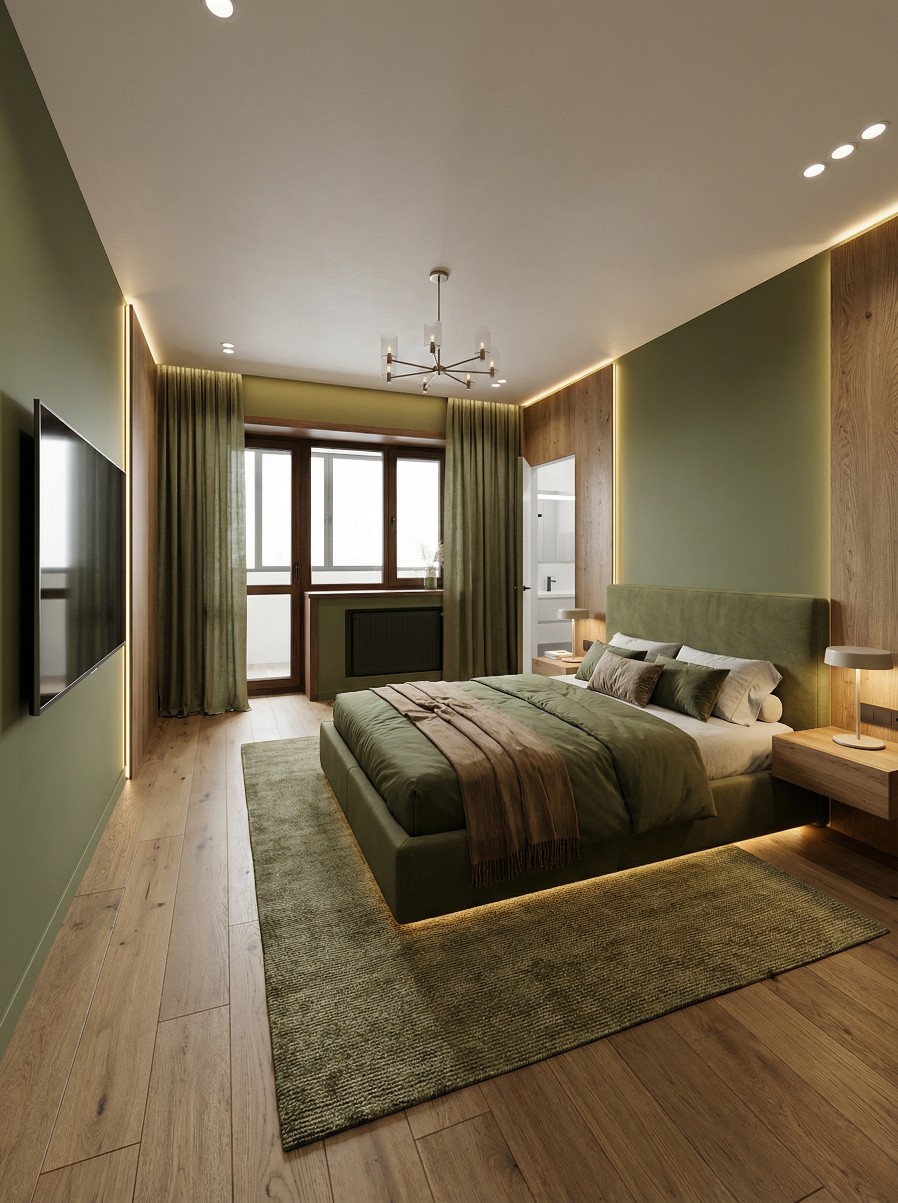 Дизайн спальни в стиле Минимализм — фото интерьера от нейросети RoomGPT