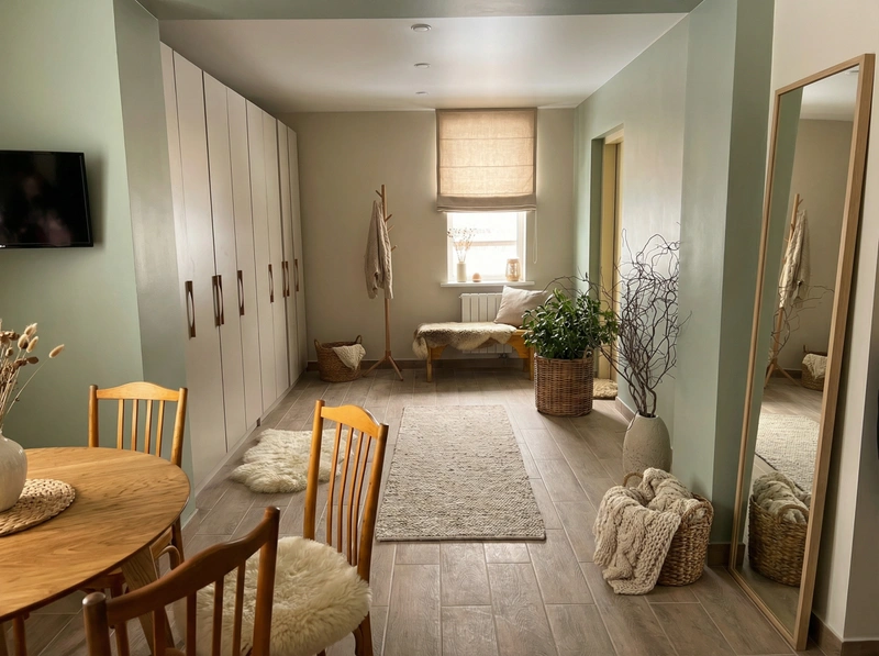 Дизайн интерьера в стиле Хюгге — Прихожая от нейросети RoomGPT