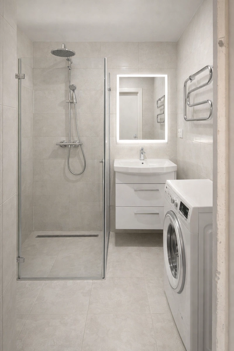 Дизайн ванной в стиле Без стиля — фото интерьера от нейросети RoomGPT