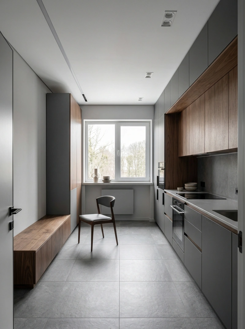 Дизайн кухни в стиле Минимализм — фото интерьера от нейросети RoomGPT