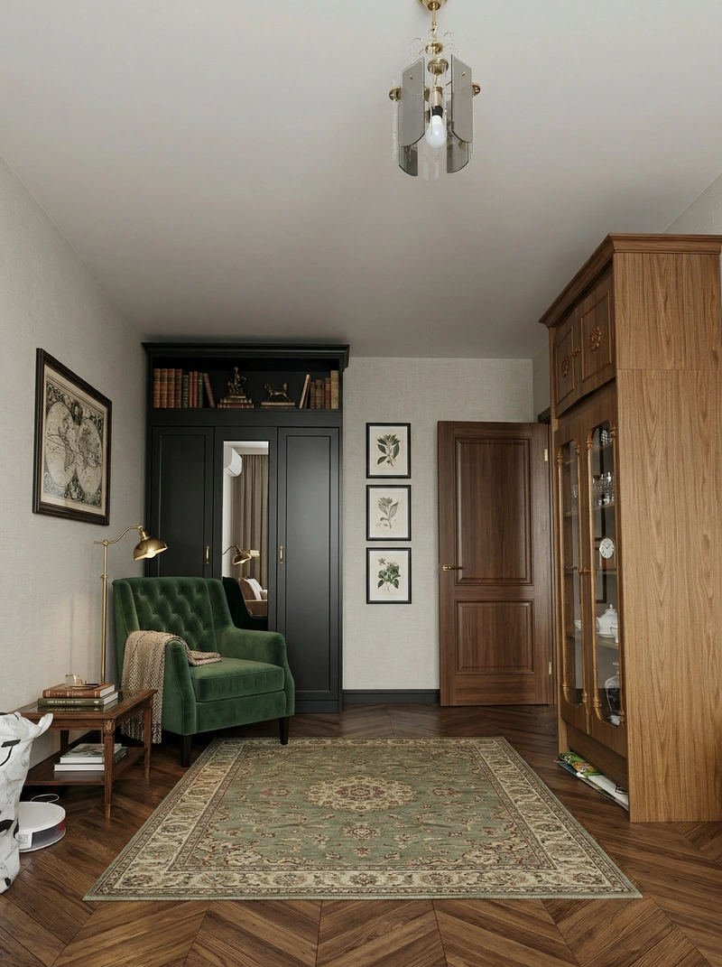 Дизайн интерьера в стиле Классика — Гостиная от нейросети RoomGPT