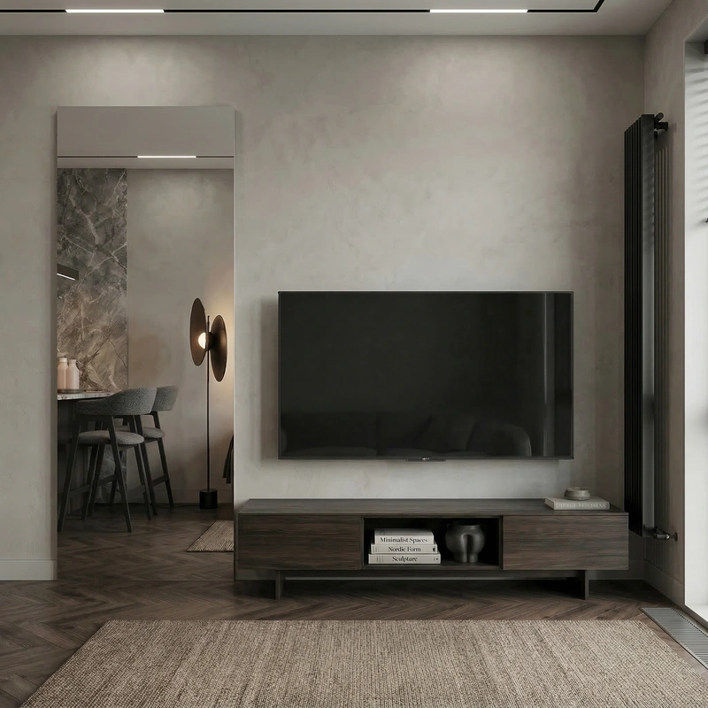 Дизайн интерьера в стиле Минимализм — Гостиная от нейросети RoomGPT