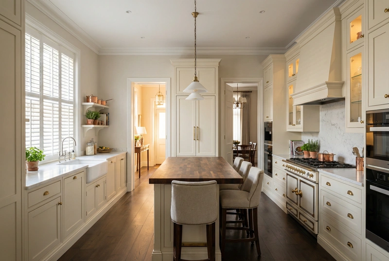 Дизайн интерьера в стиле Классика — Кухня от нейросети RoomGPT