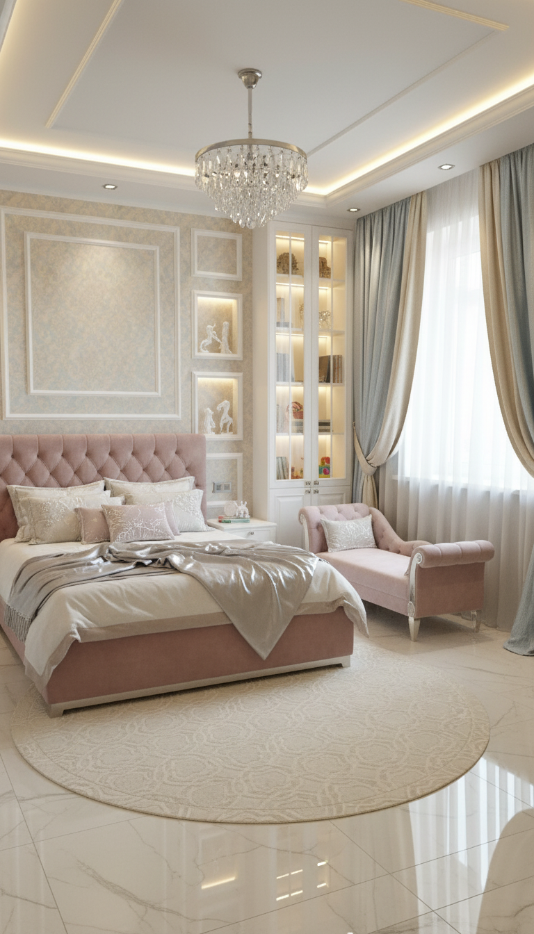 Дизайн детской в стиле Классика — фото интерьера от нейросети RoomGPT