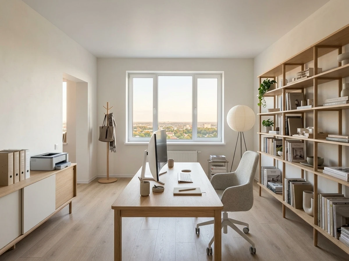 Дизайн кабинета в стиле Сканди — фото интерьера от нейросети RoomGPT