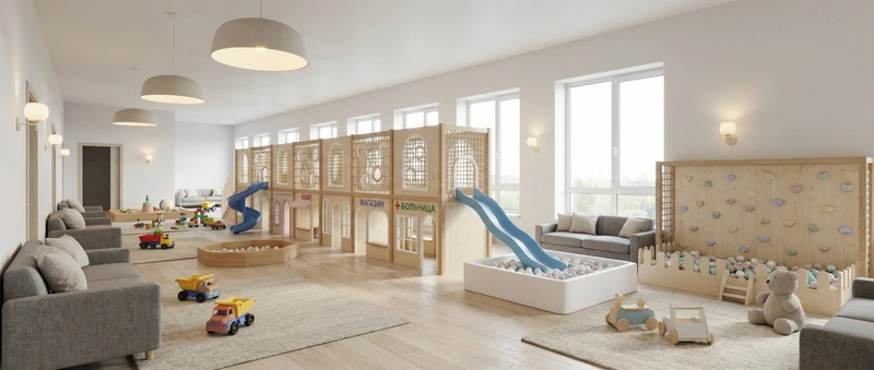 Дизайн детской в стиле Сканди — фото интерьера от нейросети RoomGPT