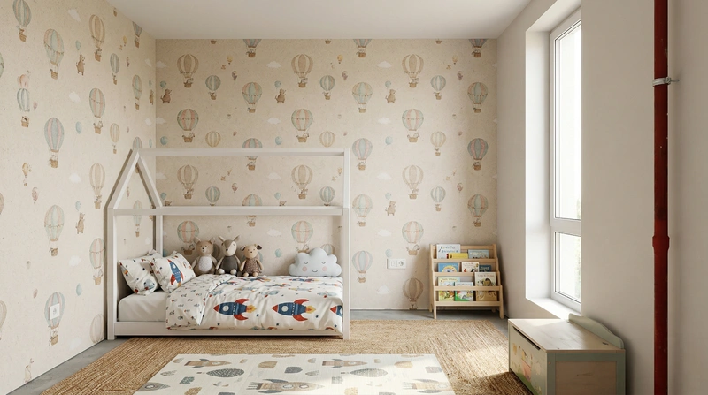 Дизайн детской в стиле Без стиля — фото интерьера от нейросети RoomGPT