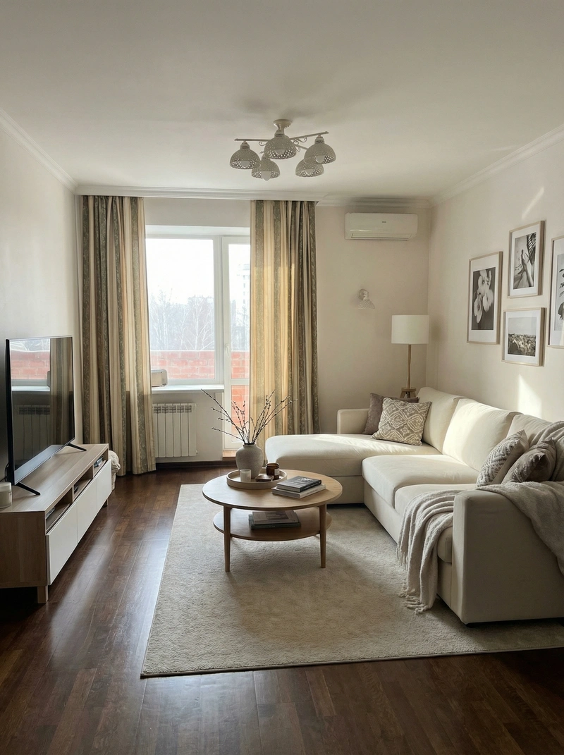 Дизайн гостиной в стиле Без стиля — фото интерьера от нейросети RoomGPT