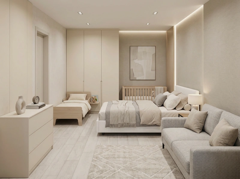 Дизайн интерьера в стиле Минимализм — Спальня от нейросети RoomGPT