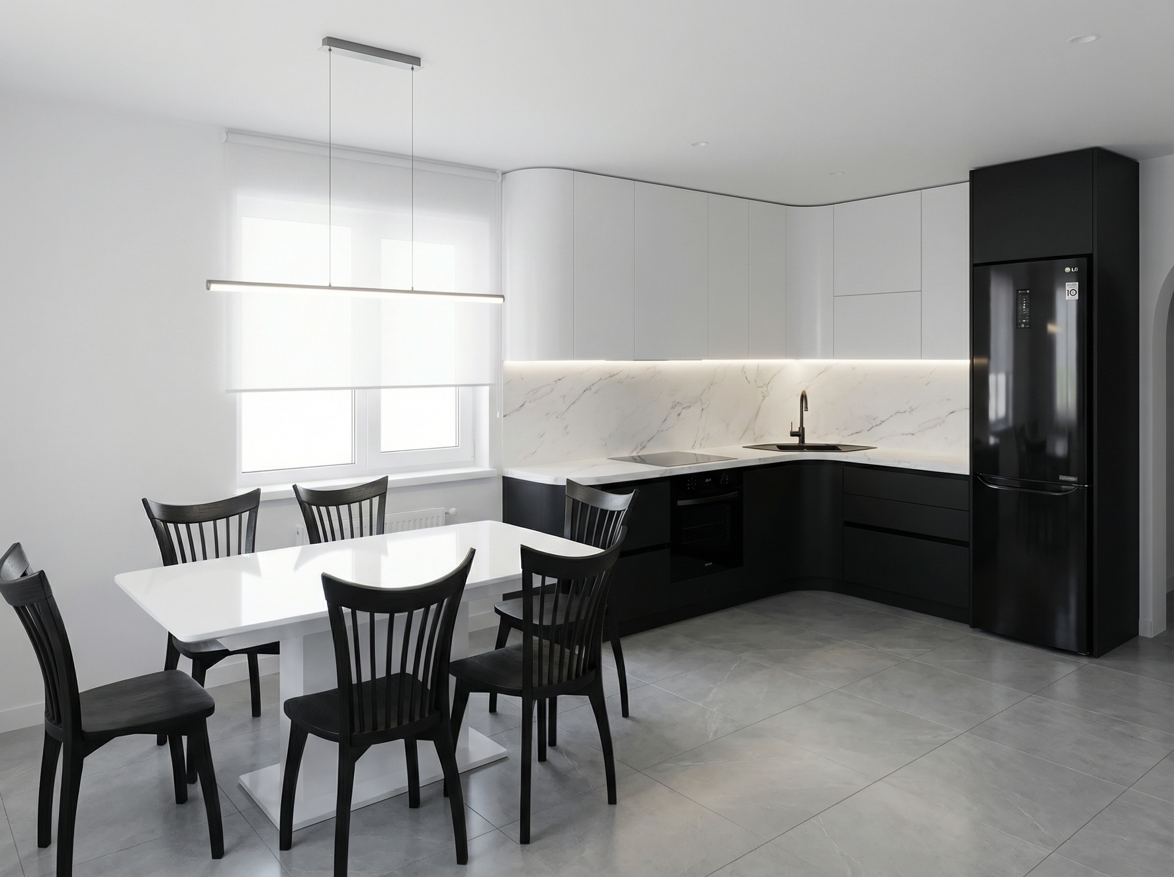 Дизайн кухни в стиле Минимализм — фото интерьера от нейросети RoomGPT