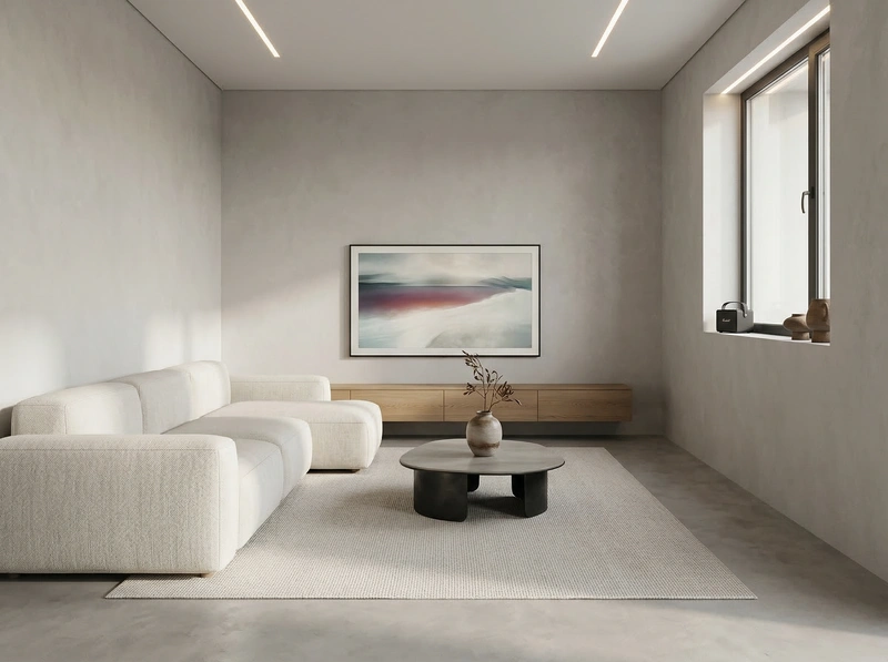 Дизайн интерьера в стиле Минимализм — Гостиная от нейросети RoomGPT
