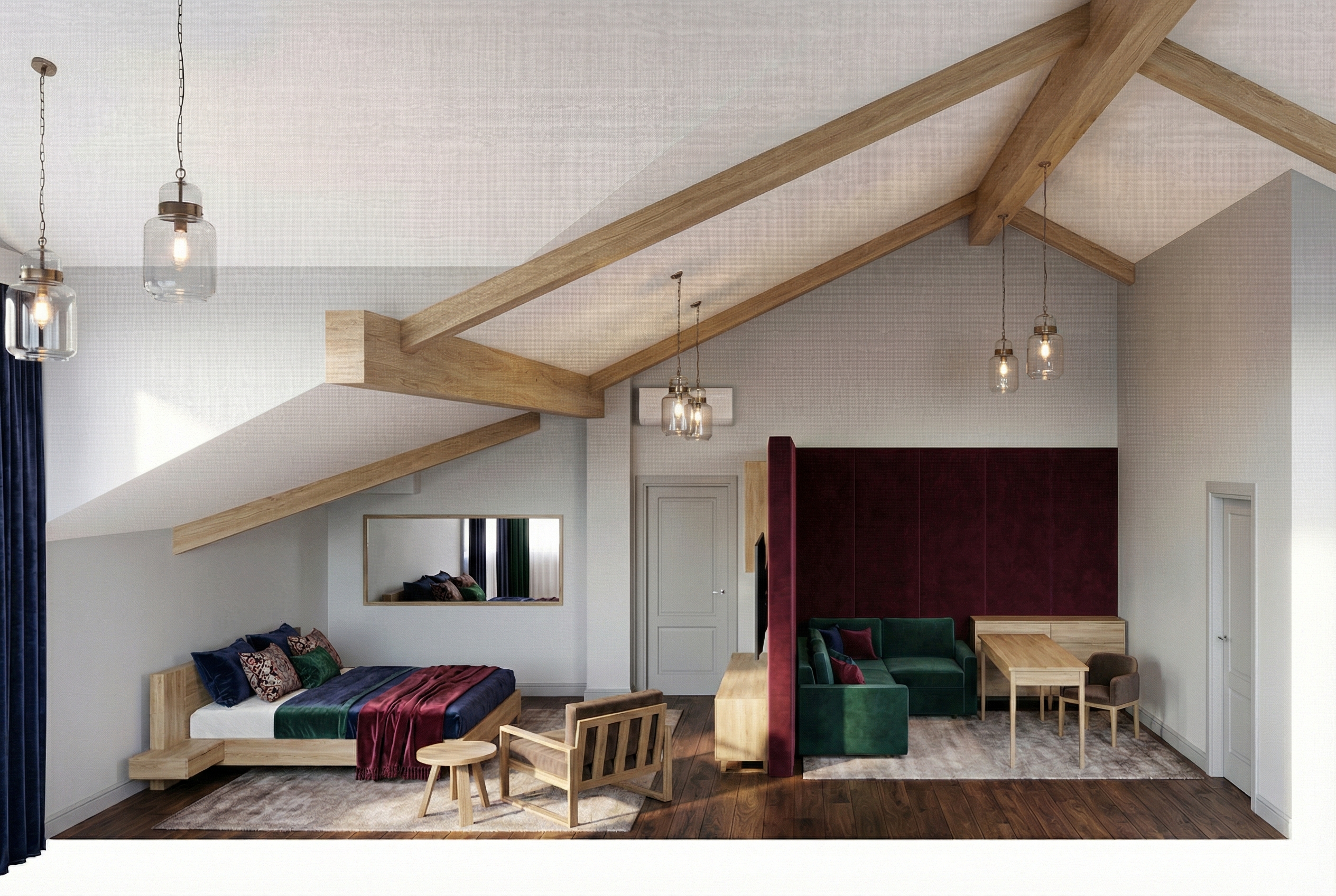 Дизайн спальни в стиле Британский — фото интерьера от нейросети RoomGPT