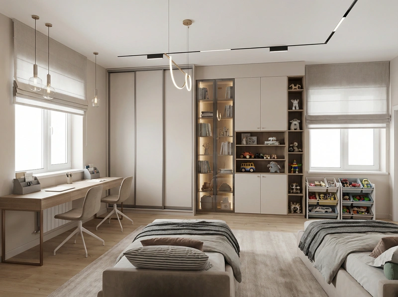 Дизайн интерьера в стиле Контемпорари — Детская от нейросети RoomGPT