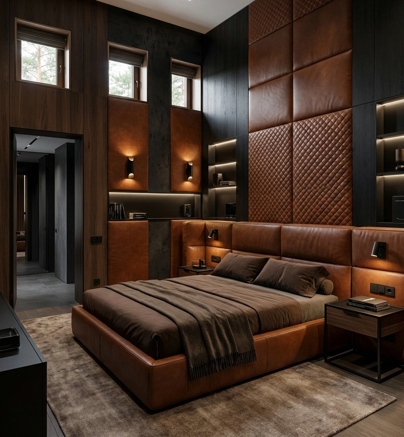 Дизайн интерьера в стиле Блэктэк — Спальня от нейросети RoomGPT