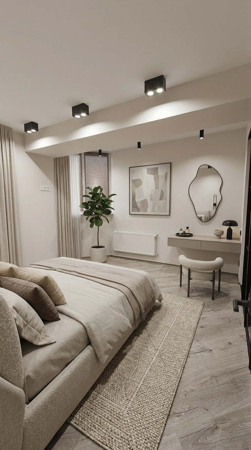 Дизайн спальни в стиле Минимализм — фото интерьера от нейросети RoomGPT