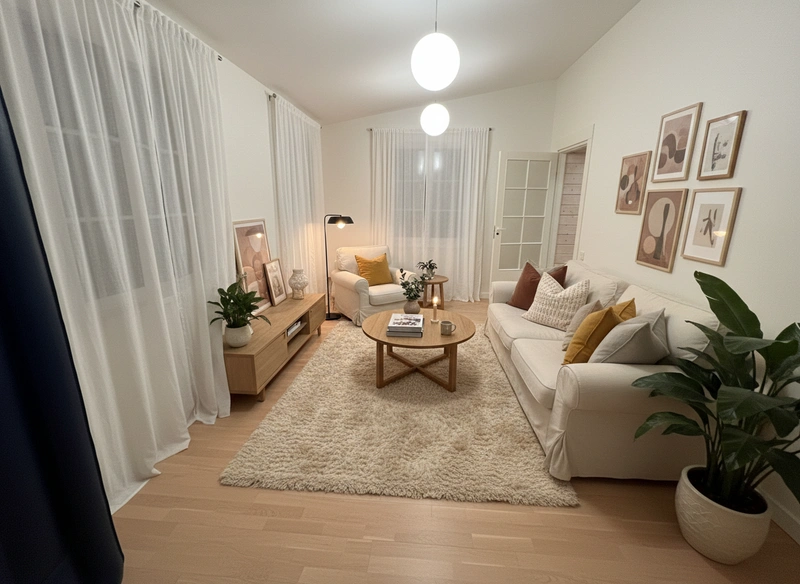 Дизайн интерьера в стиле Хюгге — Спальня от нейросети RoomGPT