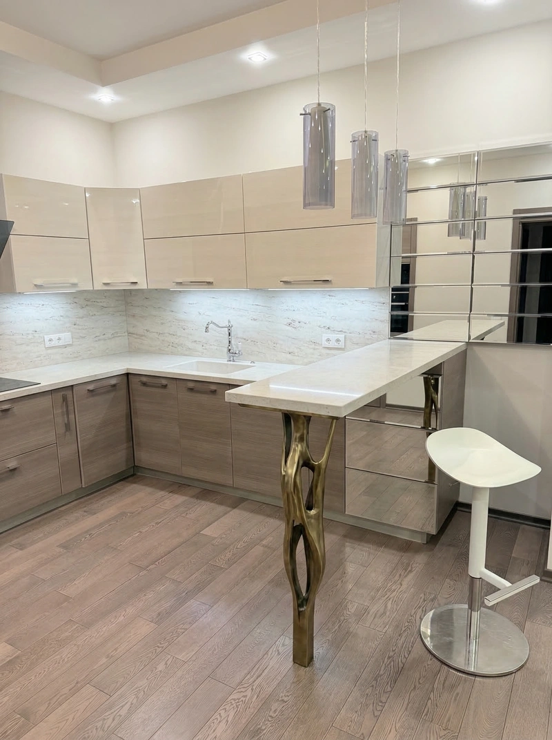 Дизайн кухни в стиле Классика — фото интерьера от нейросети RoomGPT