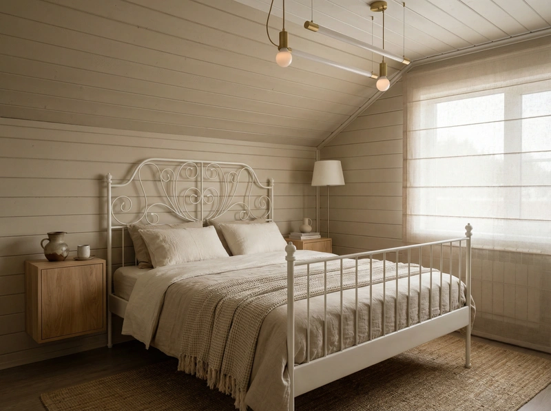 Дизайн спальни в стиле Japandi — фото интерьера от нейросети RoomGPT