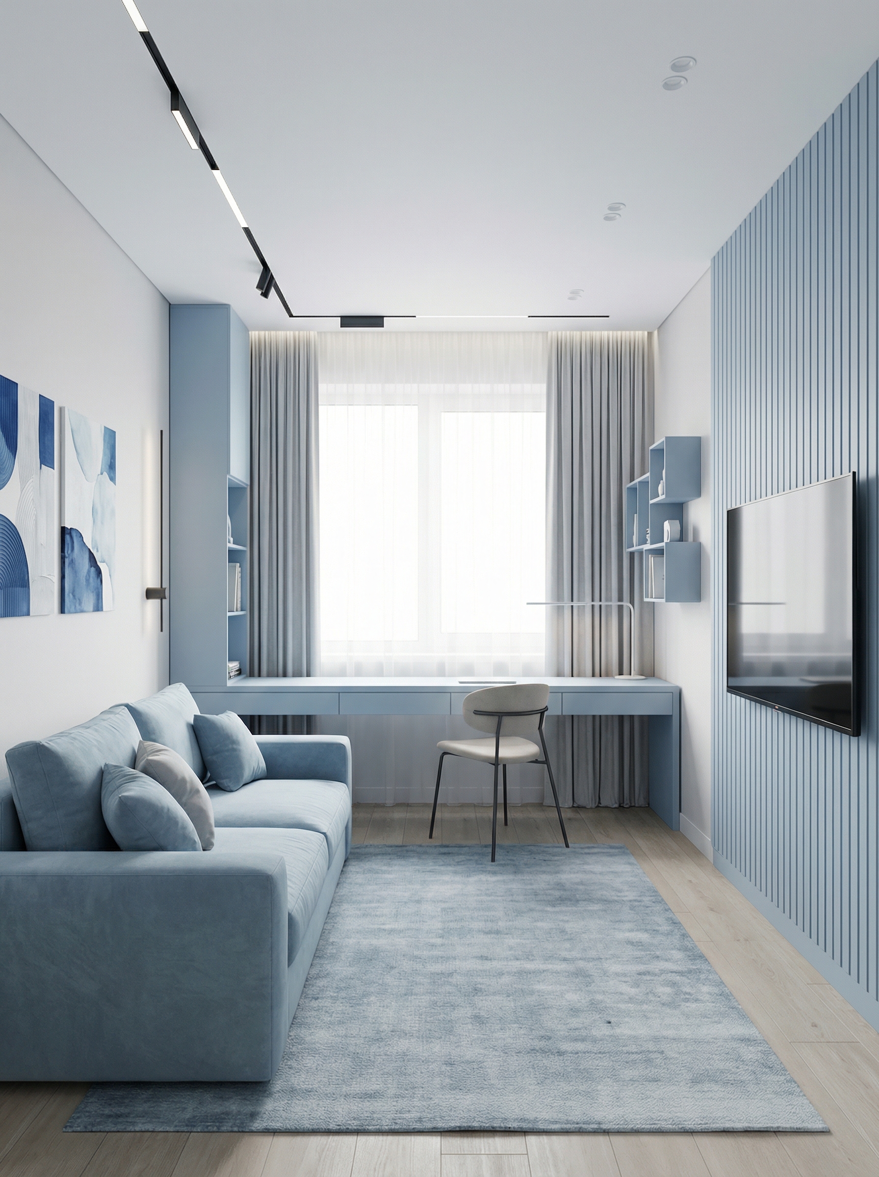 Дизайн детской в стиле Минимализм — фото интерьера от нейросети RoomGPT