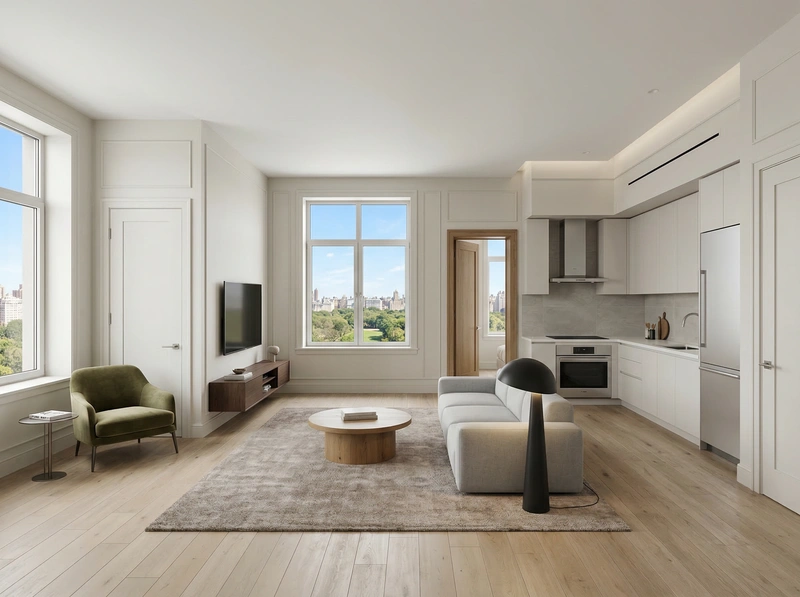 Дизайн интерьера в стиле Минимализм — Гостиная от нейросети RoomGPT