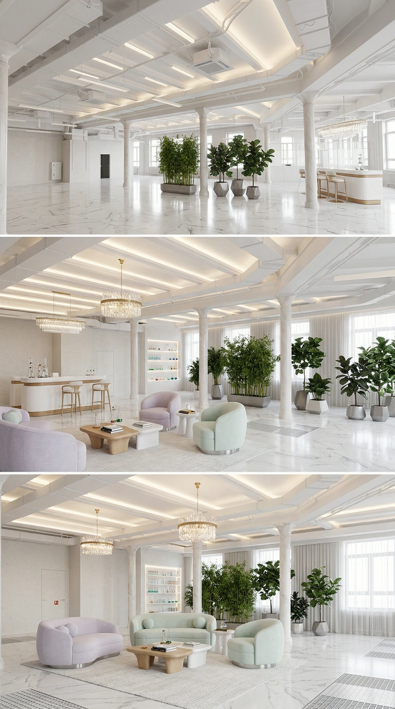 Дизайн интерьера в стиле Неоклассика — Гостиная от нейросети RoomGPT