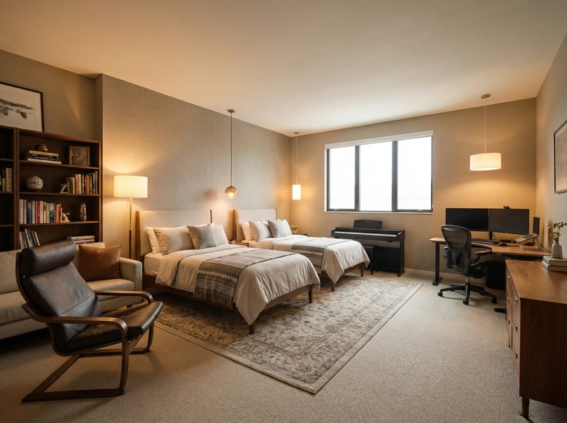 Дизайн интерьера в стиле Эклектика — Спальня от нейросети RoomGPT