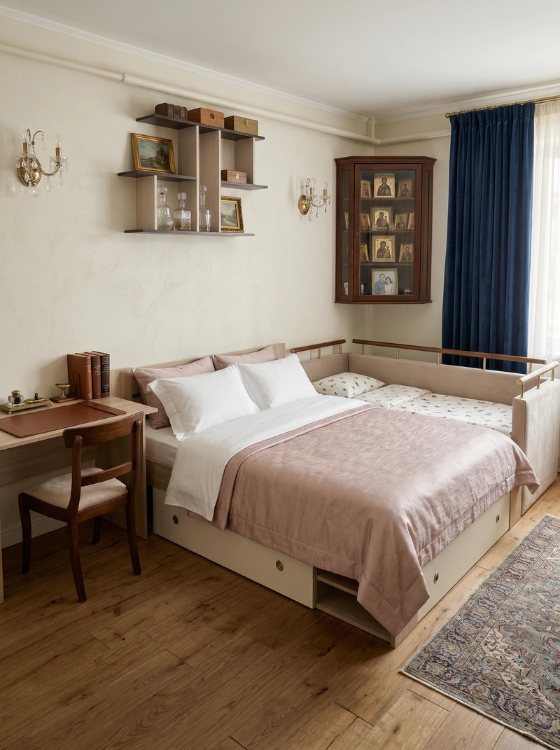 Дизайн интерьера в стиле Классика — Спальня от нейросети RoomGPT