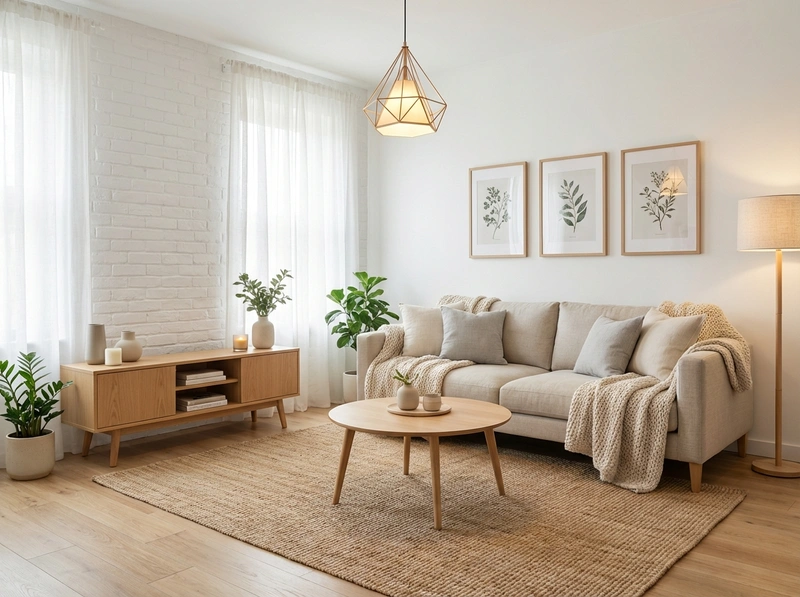 Дизайн интерьера в стиле Хюгге — Гостиная от нейросети RoomGPT