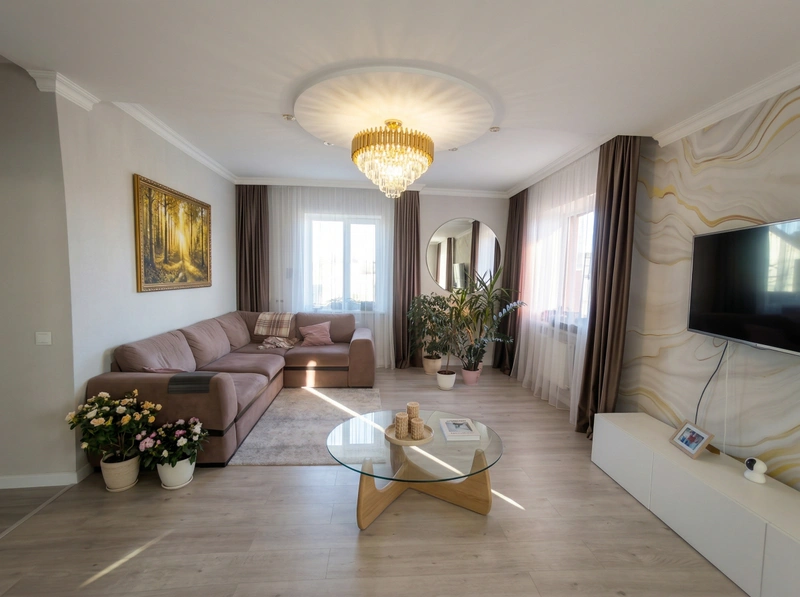 Дизайн гостиной в стиле Минимализм — фото интерьера от нейросети RoomGPT