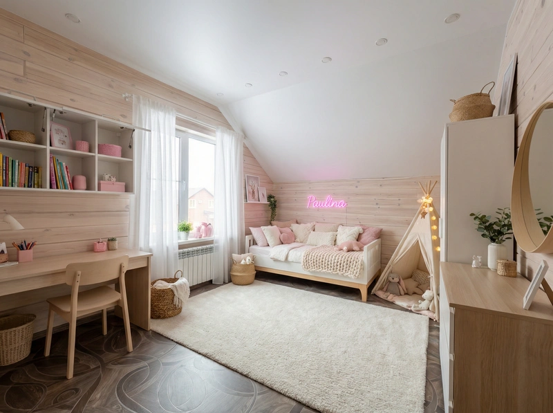 Дизайн интерьера в стиле Хюгге — Детская от нейросети RoomGPT