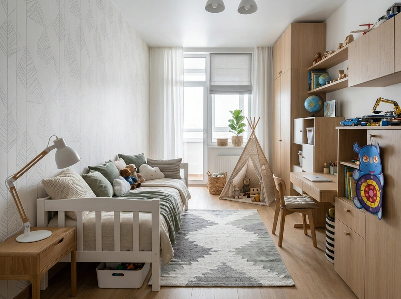 Дизайн интерьера в стиле Хюгге — Детская от нейросети RoomGPT