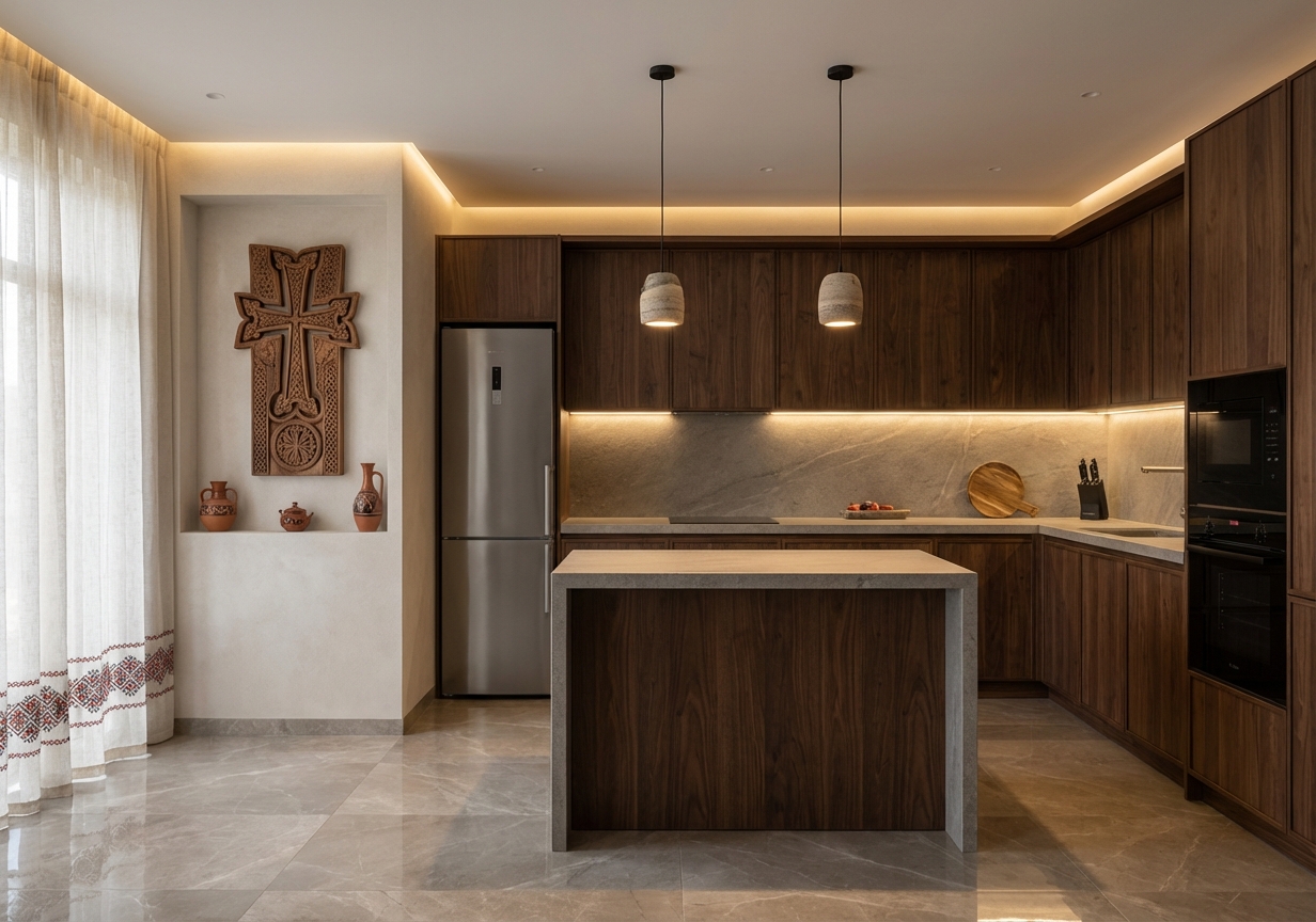 Дизайн кухни в стиле Минимализм — фото интерьера от нейросети RoomGPT