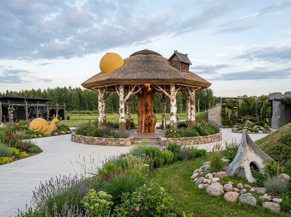 Дизайн участка в стиле Эко/Натуральный — фото участка от нейросети RoomGPT