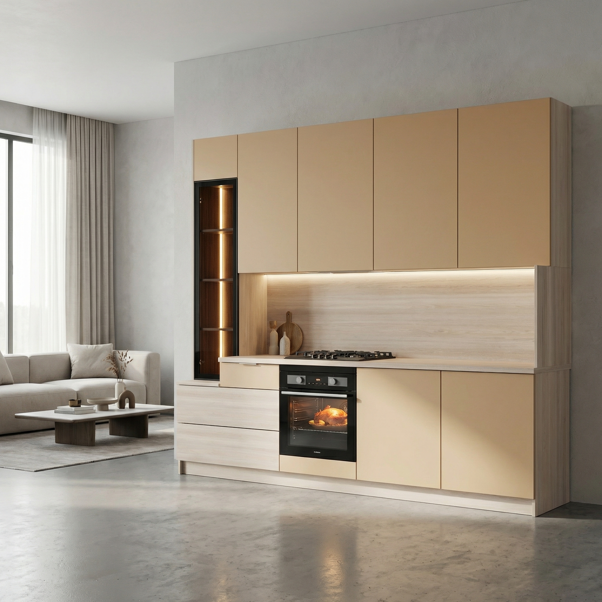 Дизайн гостиной в стиле Минимализм — фото интерьера от нейросети RoomGPT