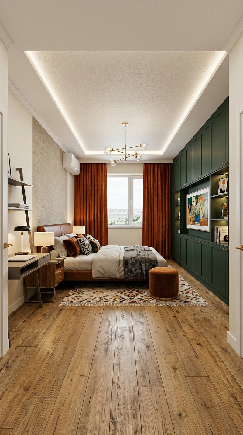 Дизайн интерьера в стиле Эклектика — Спальня от нейросети RoomGPT