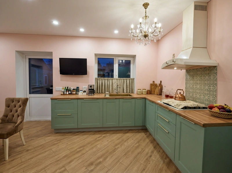 Дизайн кухни в стиле Британский — фото интерьера от нейросети RoomGPT