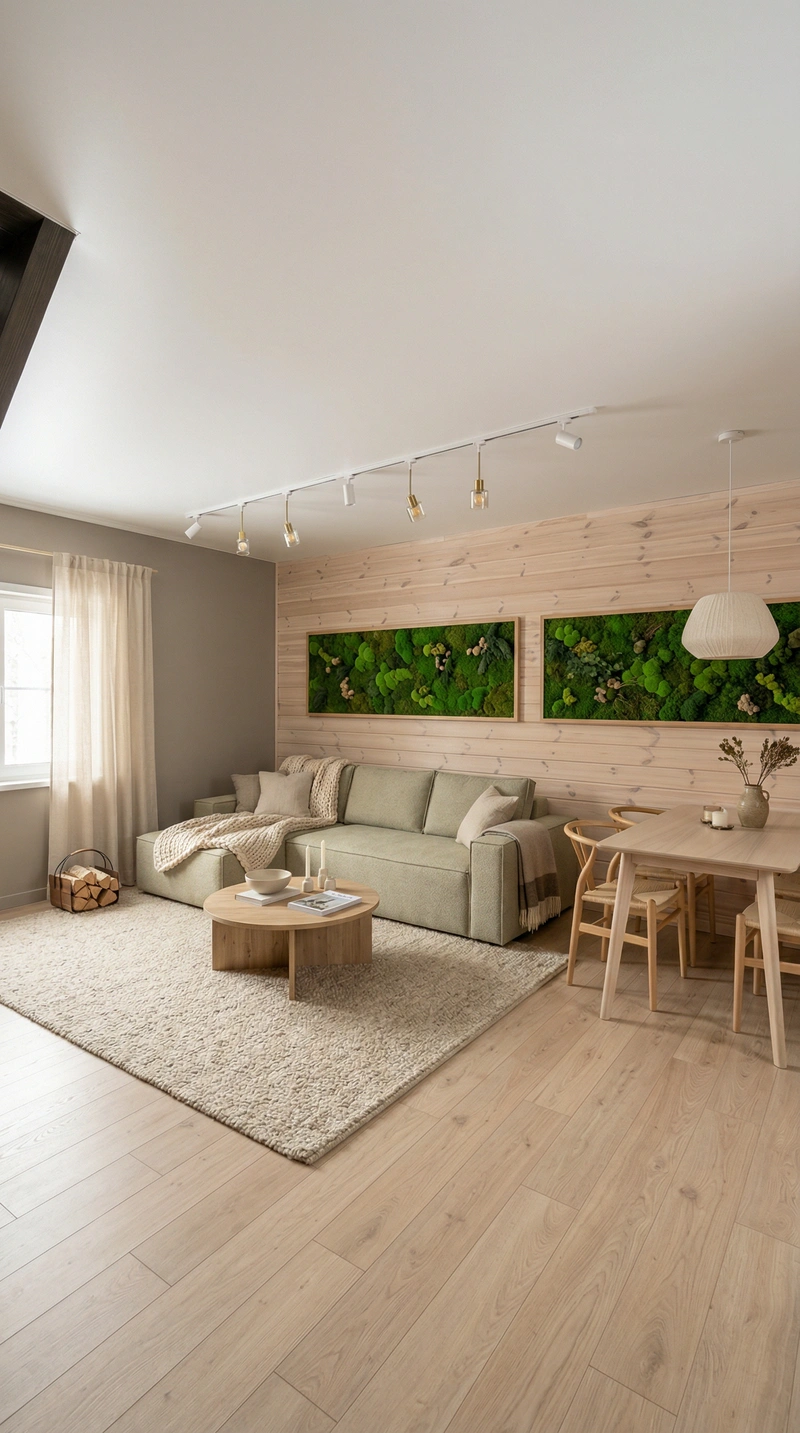 Дизайн интерьера в стиле Хюгге — Гостиная от нейросети RoomGPT