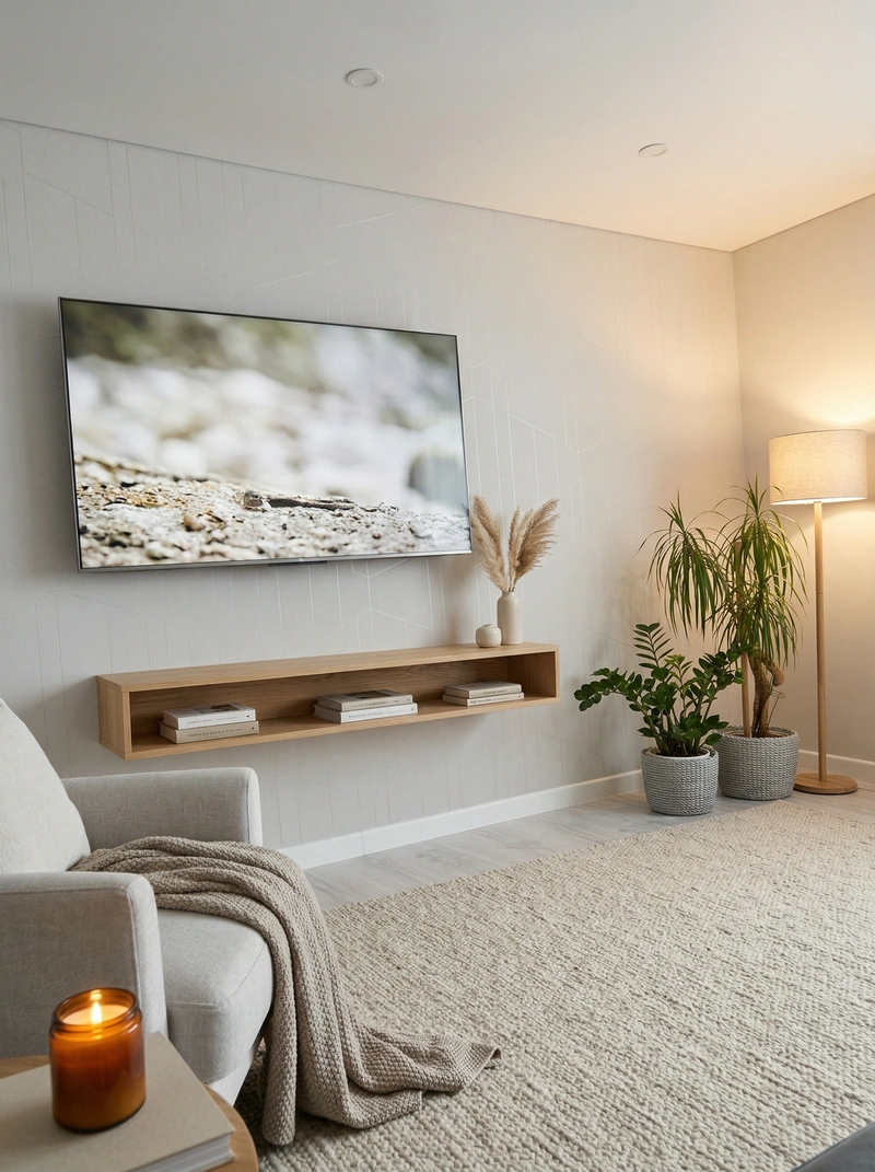 Дизайн интерьера в стиле Хюгге — Гостиная от нейросети RoomGPT